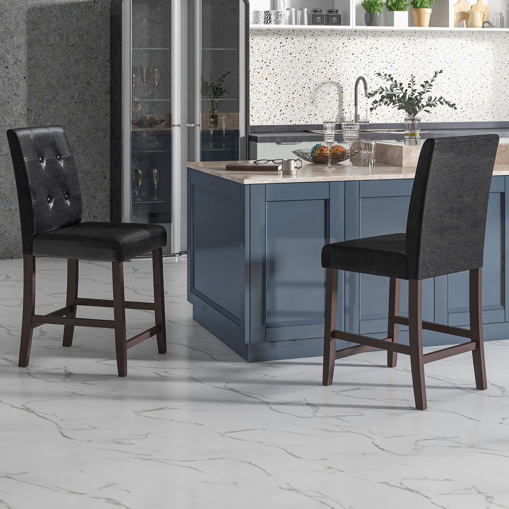 Costway Padded Bar Stool Set of 2