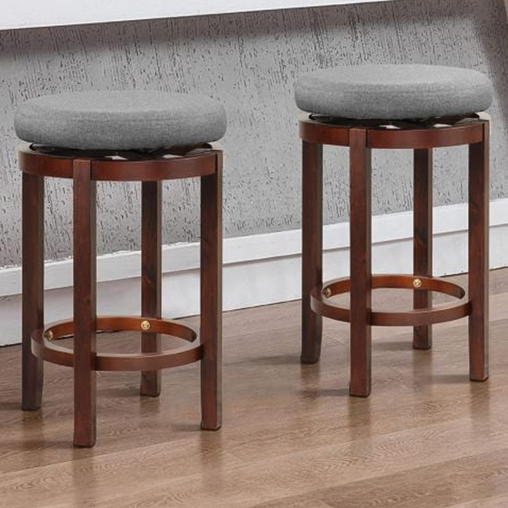 Costway Grey Counter Height Bar Stool Set of 2
