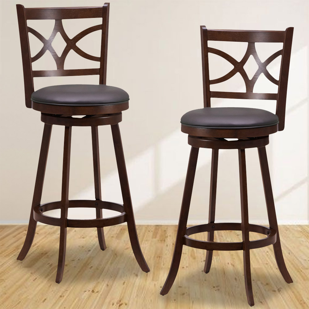 Costway Swivel Counter Height Bar Stool Set of 2