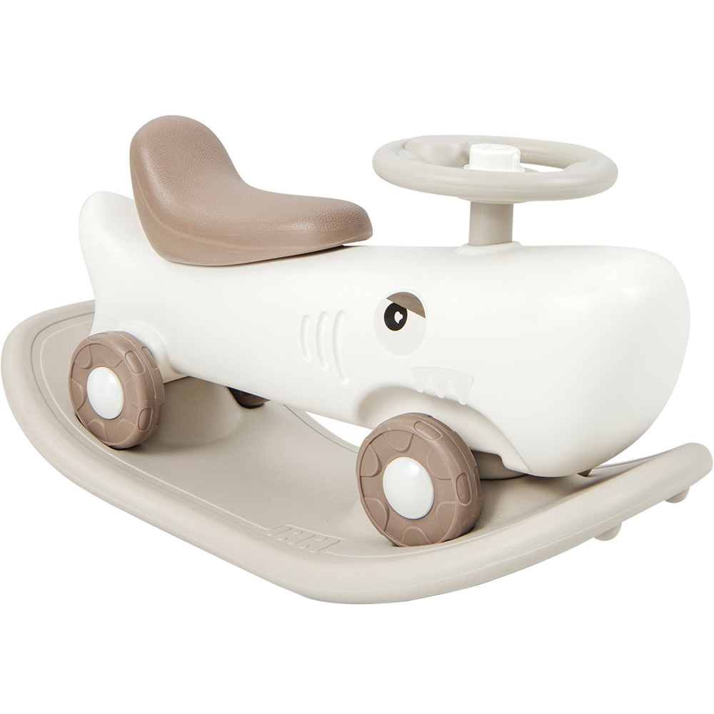 Costway Kids White 3 in 1 Convertible Rocking Horse