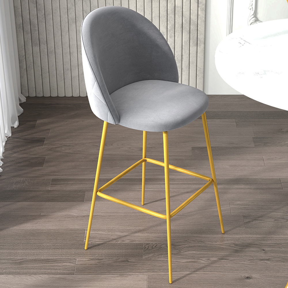 Costway Grey Bar Stool Set of 2