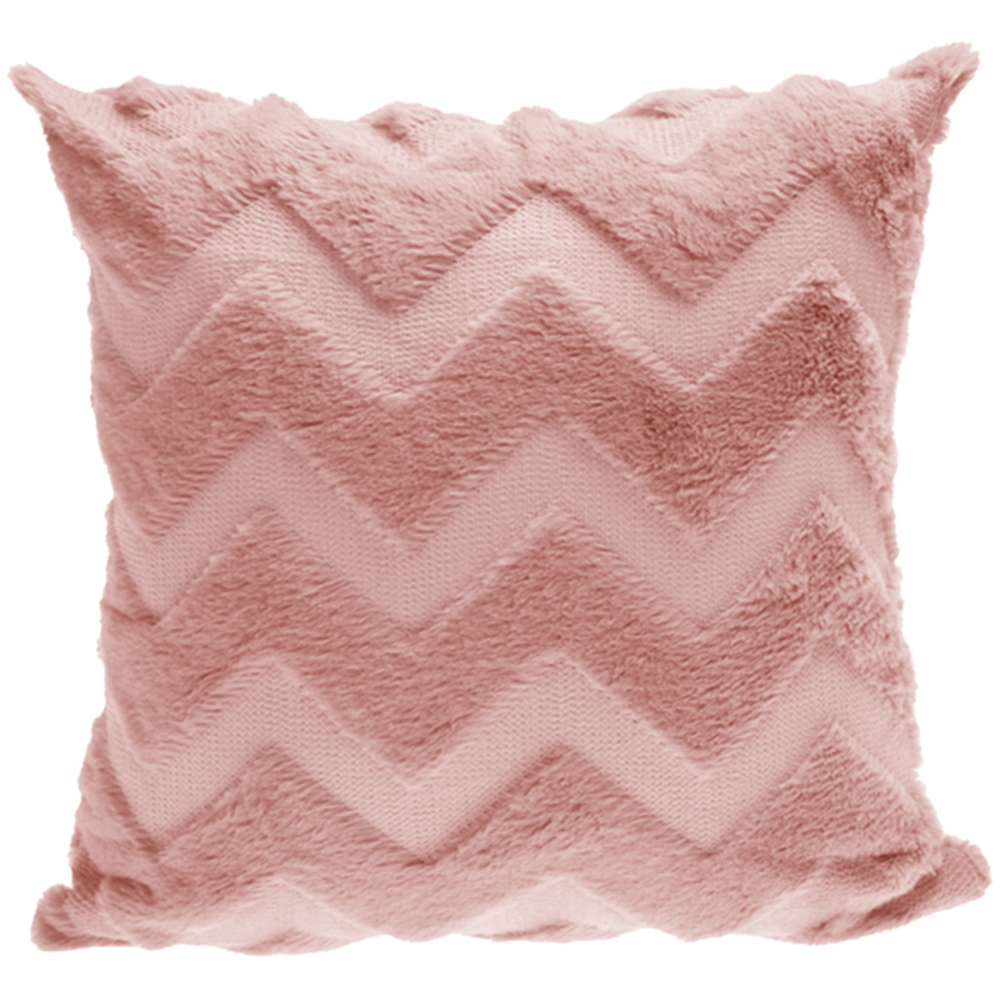 Living and Home Pink Faux Fur Sofa Throw Pillow