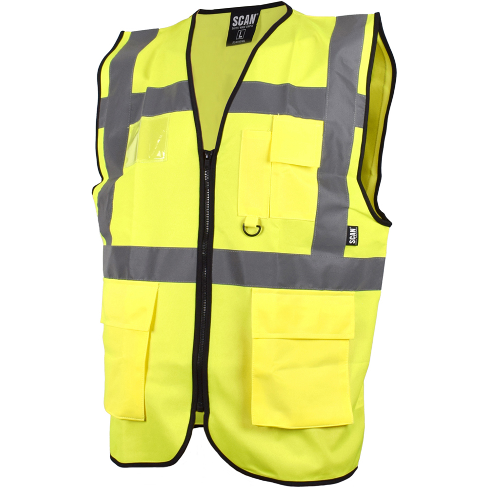 Scan Hi Visibility Utility Waistcoat Medium Yellow