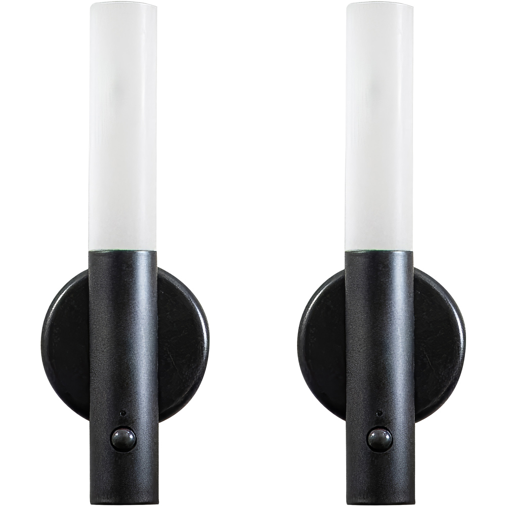 ValueLights Oakley Black Rechargeable Motion Sensor Wall Light - 2 Pack