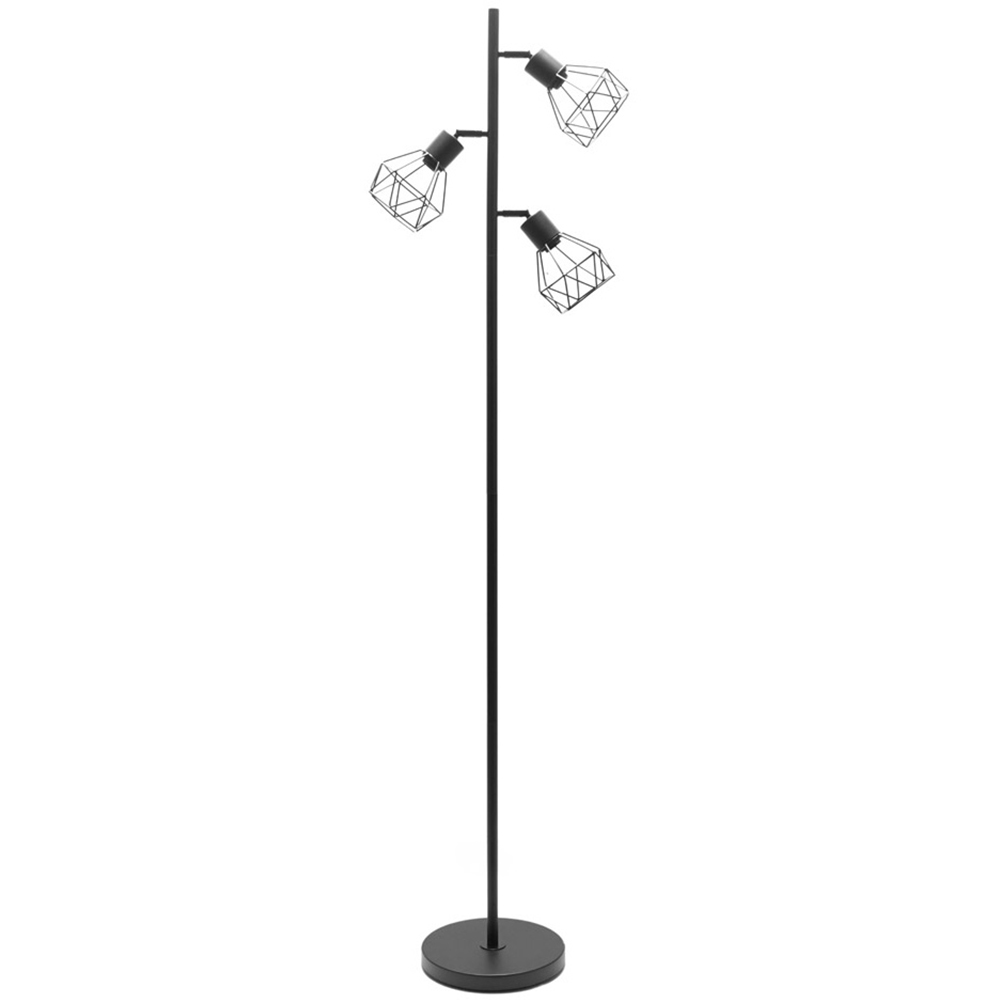ValueLights Angus 3 Way Metal LED Floor Lamp - Matte Black - Modern Design