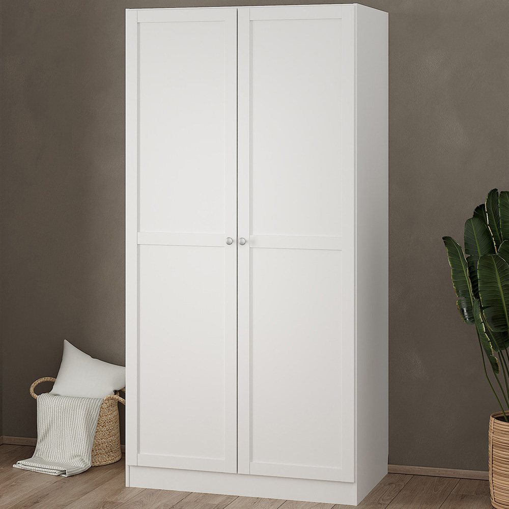 Furniture To Go Brande Double Door White Wardrobe
