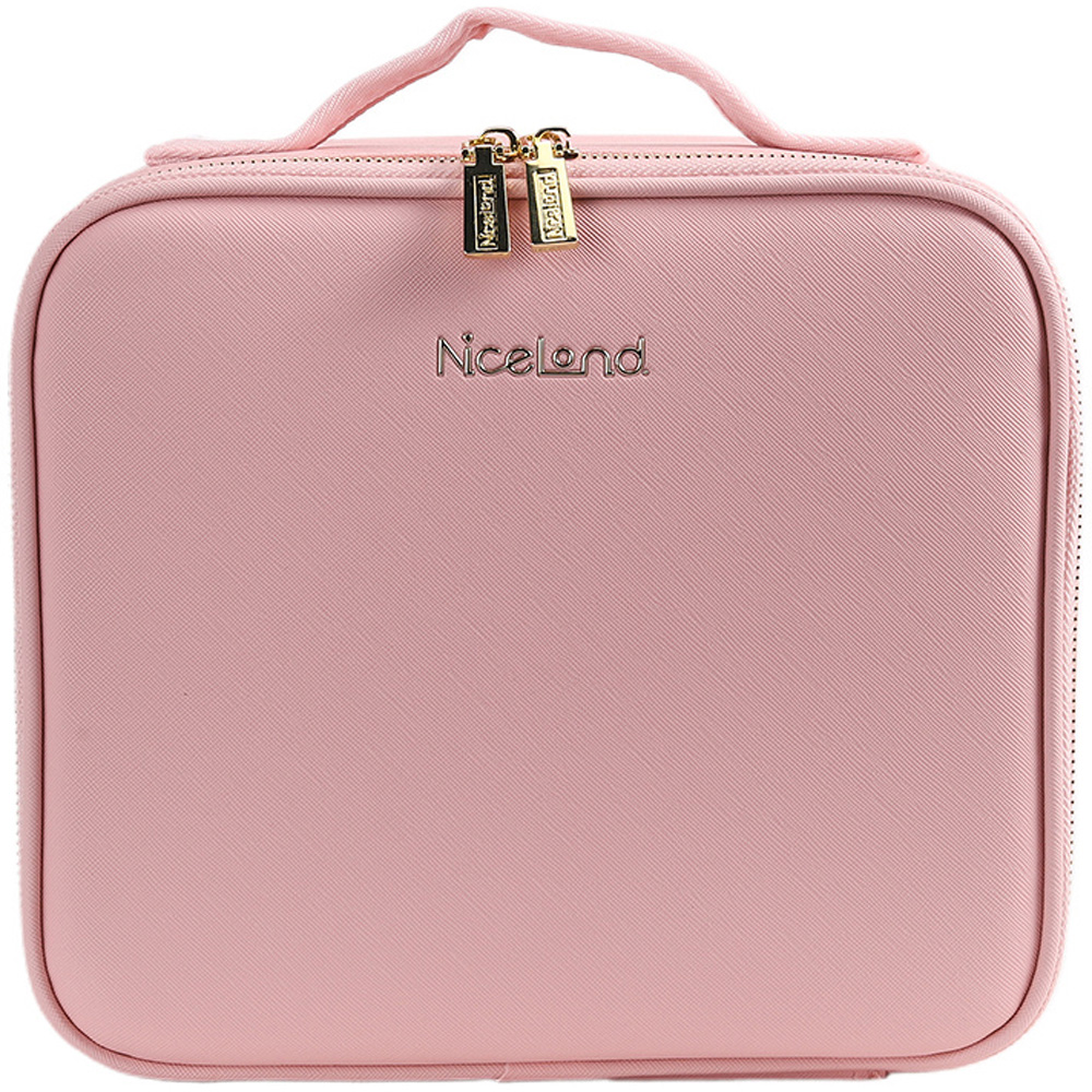 H&O Direct Pink Travel Makeup Bag with LED Mirror