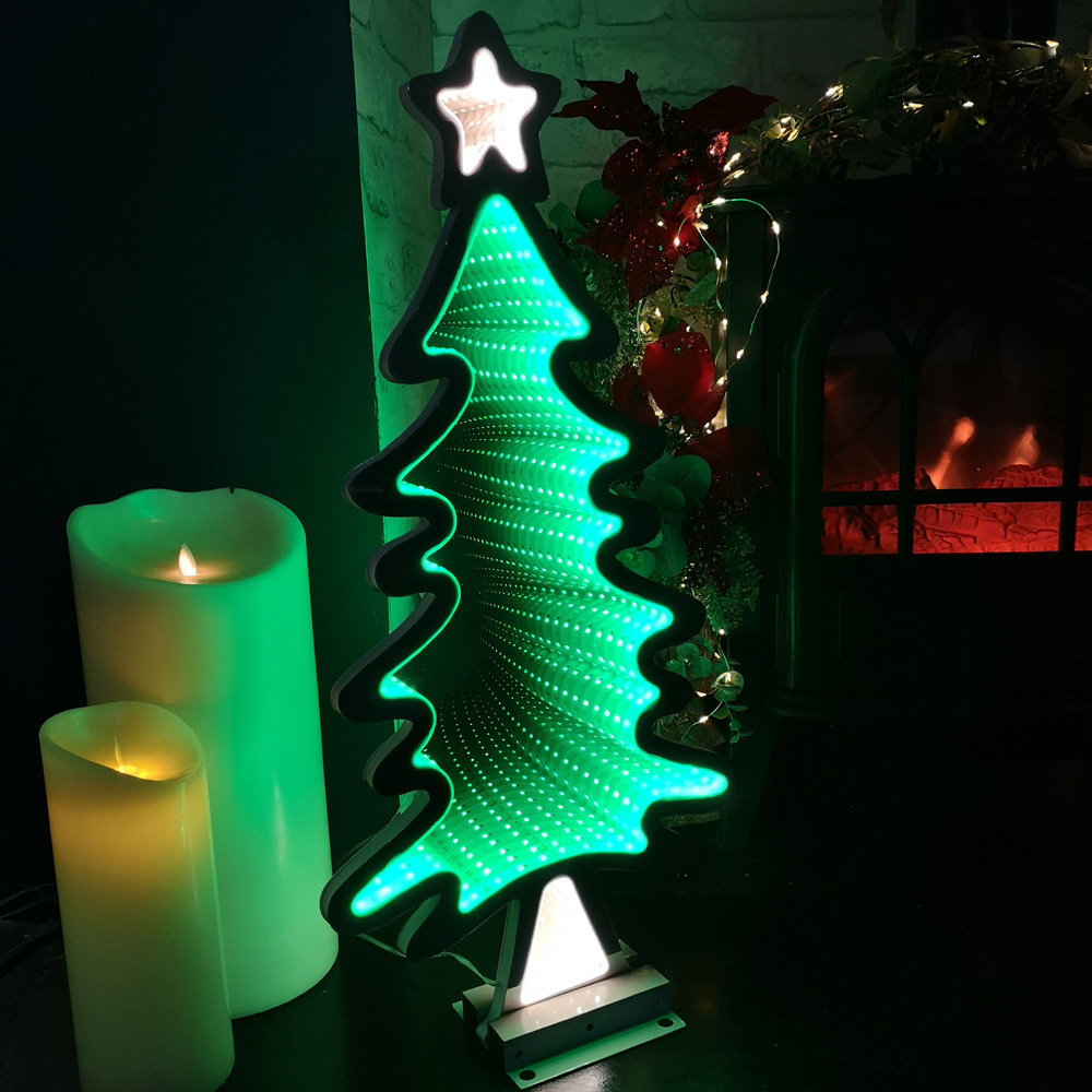 Samuel Alexander Infinity Christmas Tree Light Up Christmas Decoration 2ft