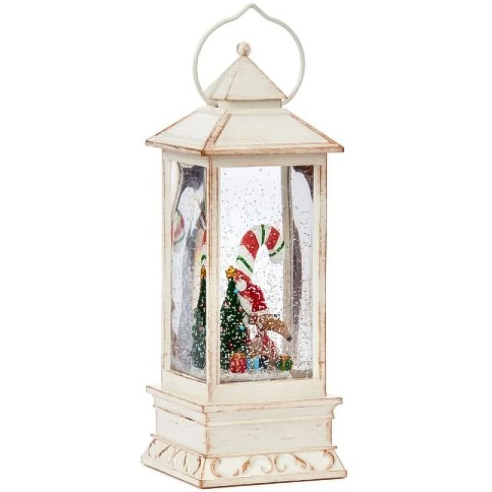Samuel Alexander Antique Snowy Water Spinner Mouse Scene Lantern Christmas Decoration 29cm