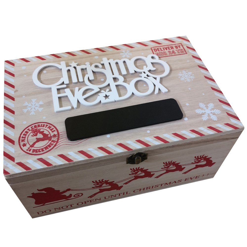 Samuel Alexander Wooden Christmas Eve Gift Box with Personalisable Name Plate 30cm