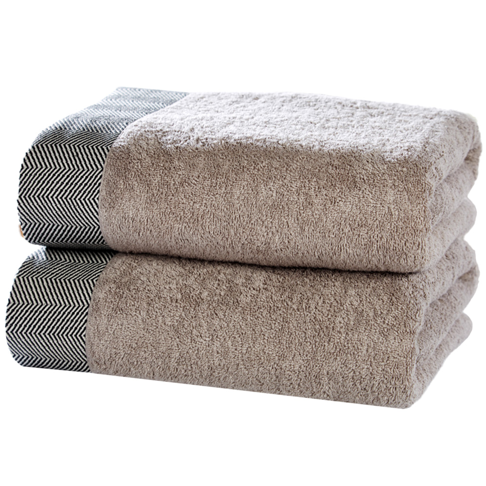 Rapport Home Tidal Pure Cotton Natural Bath Sheet Set of 2