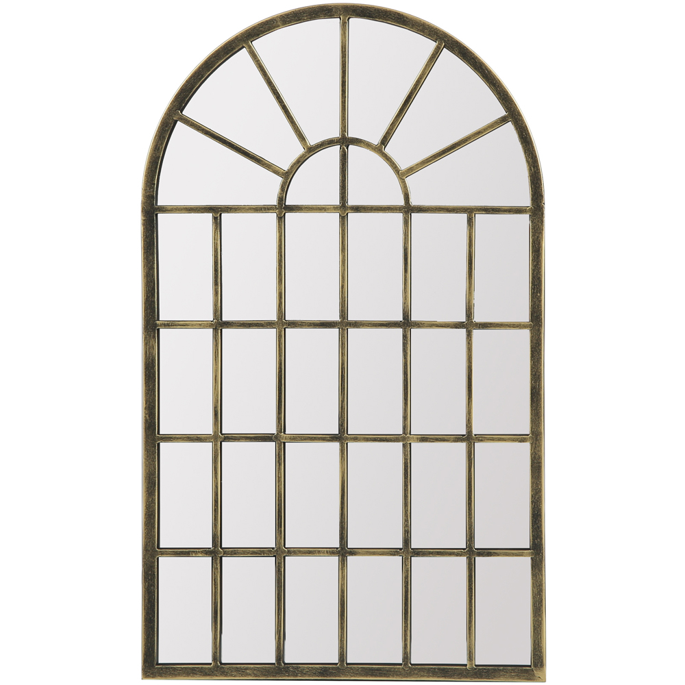 Home Garden Direct Black Gold Gothic Arch Small Mirror 60 x 36cm