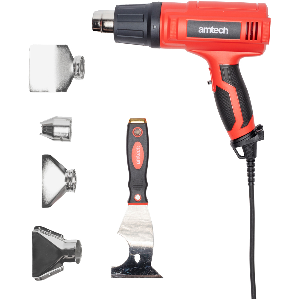 Amtech V6155 6 in 1 Heat Gun with G0642 Scraper