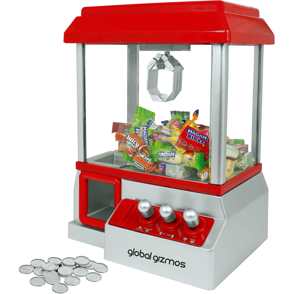 Global Gizmos Red and White Large Candy Grabber Machine
