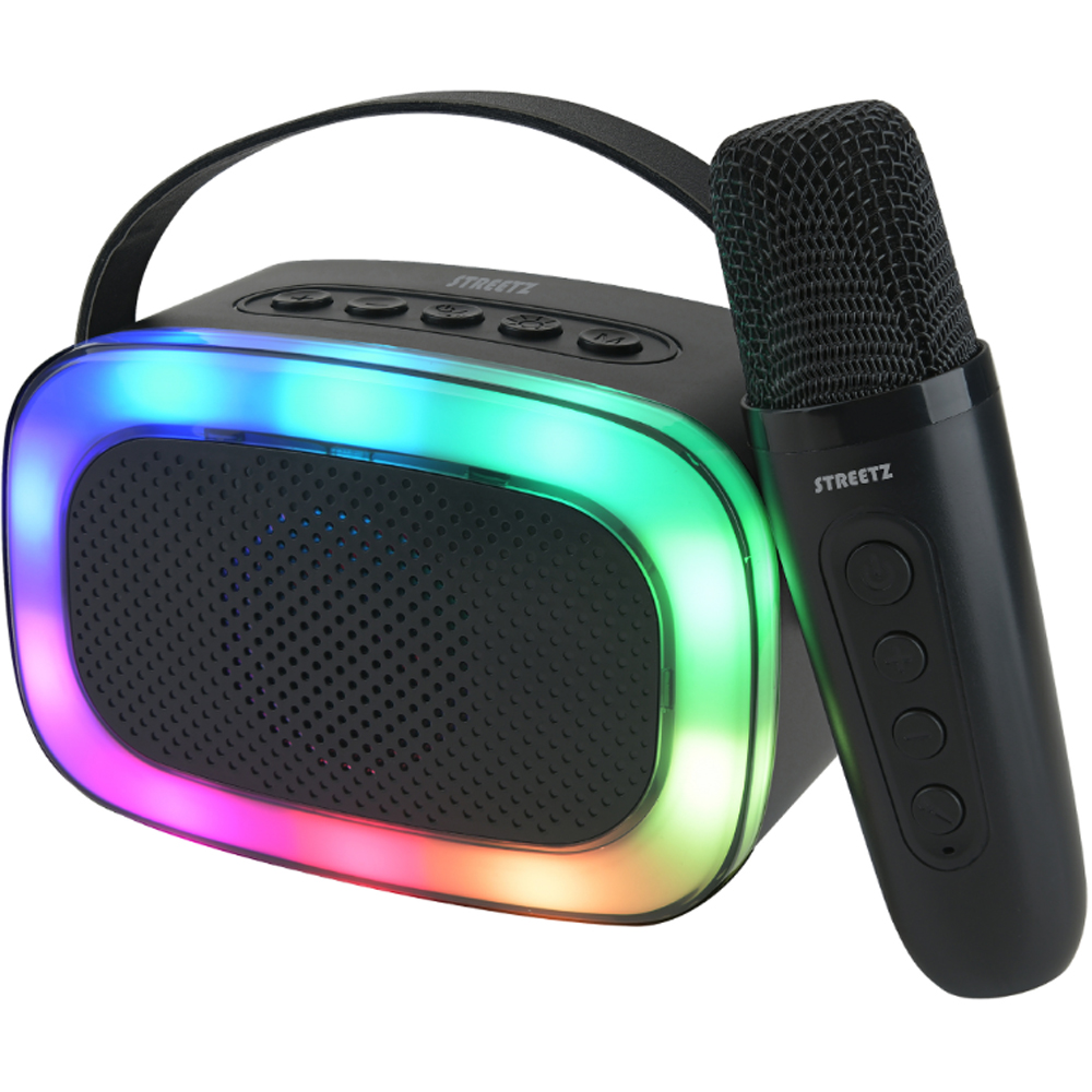 Streetz K100 Wireless Karaoke Speaker with Microphone - Bluetooth 5.3 - Light Effects