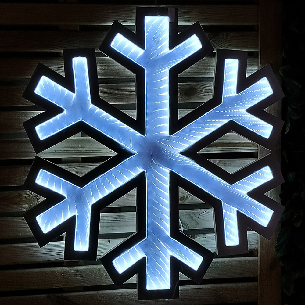 Samuel Alexander Infinity Light Up Hanging Snowflake Christmas Decoration 60cm