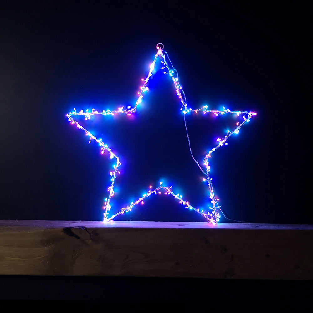 Samuel Alexander Multicolour Star LED Outdoor Christmas Decoration 60cm