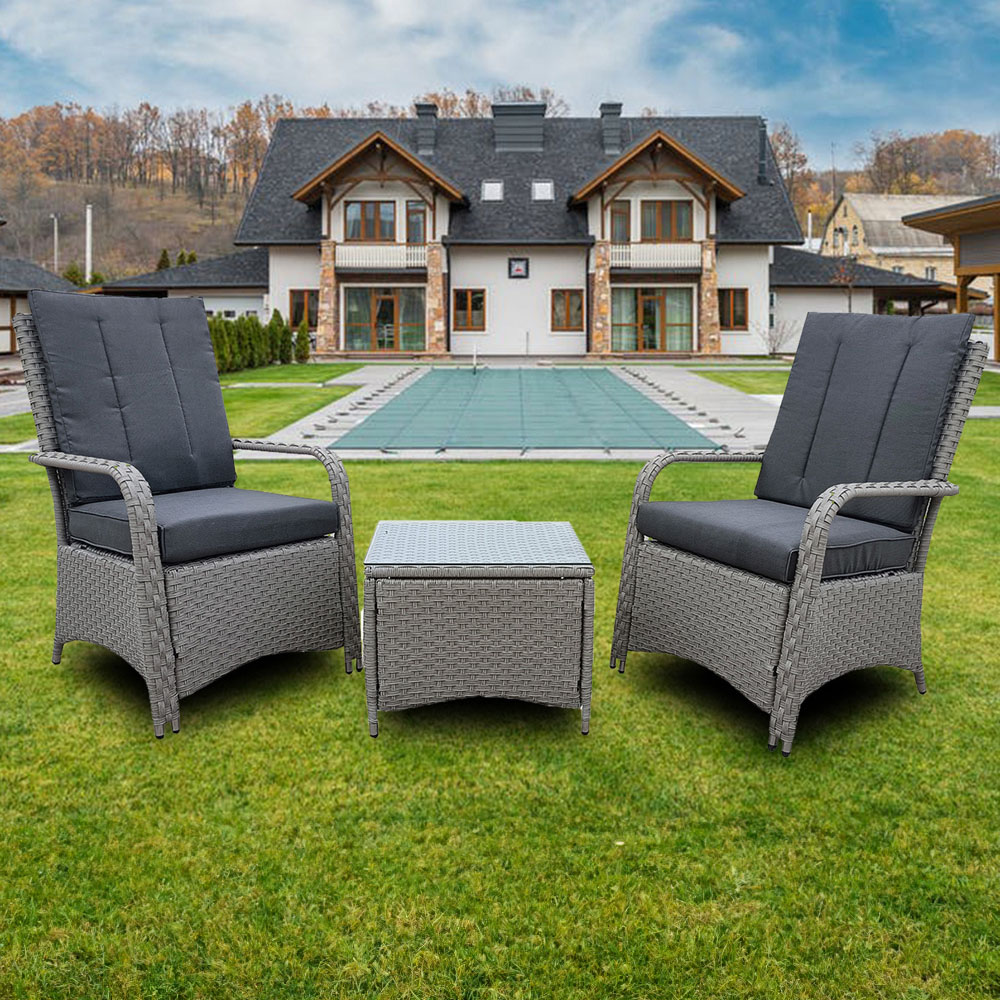 Furniture One 2 Seater Rattan Garden Lounge Set