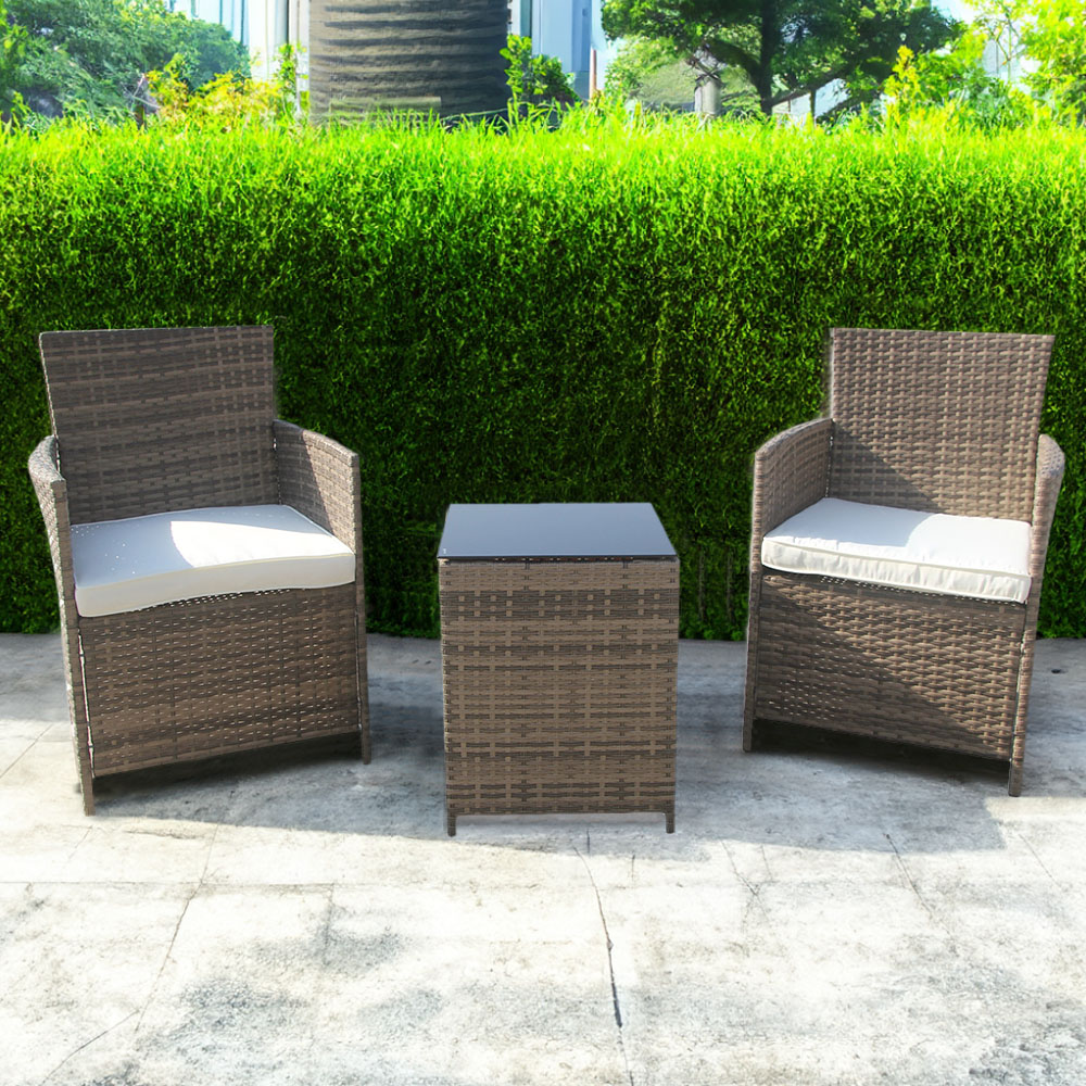 Furniture One 2 Seater Neutral Rattan Garden Lounge Set