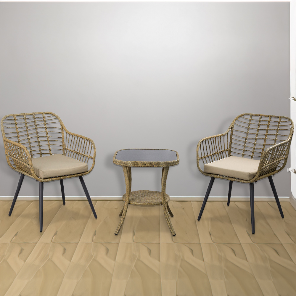 Furniture One 2 Seater Rattan Garden Lounge Set