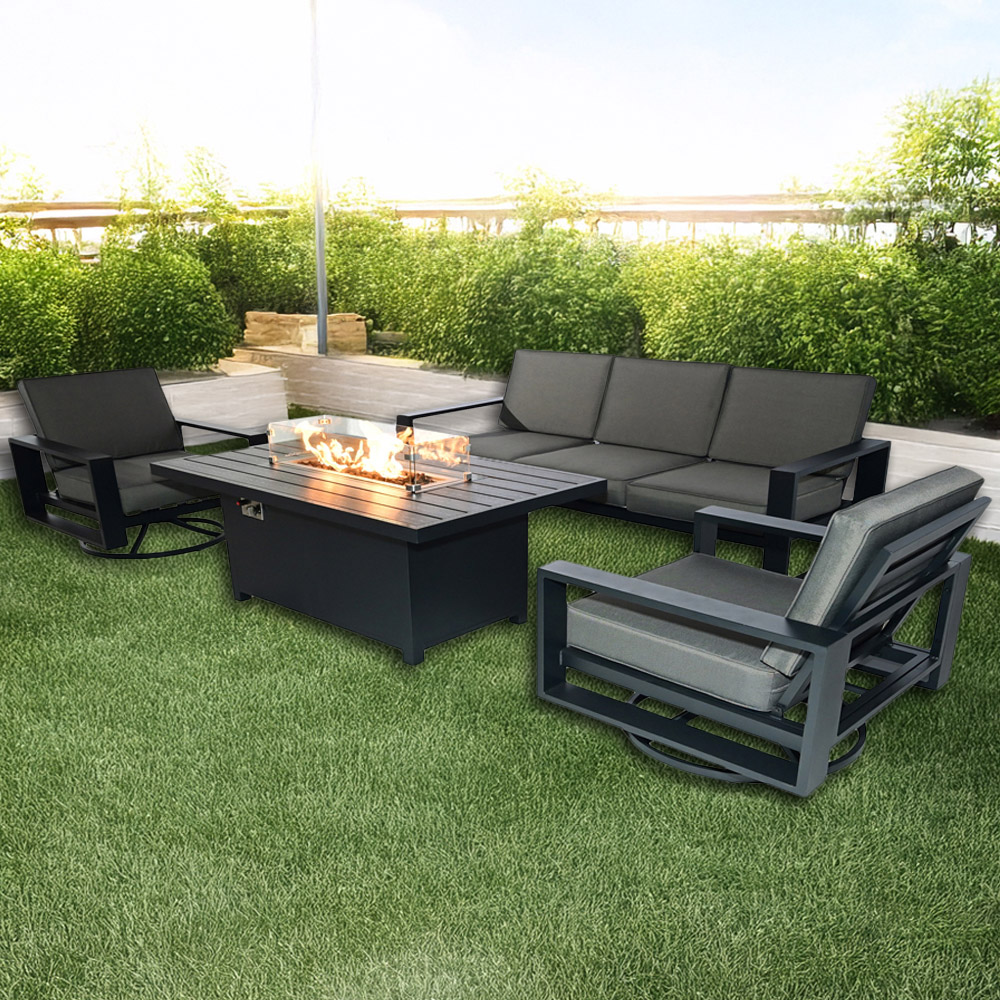Furniture One 5 Seater Aluminium Garden Dining Set