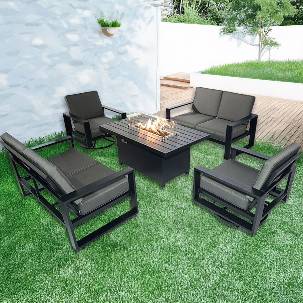 Furniture One 6 Seater Aluminium Garden Dining Set