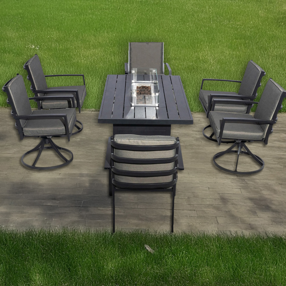 Furniture One 6 Seater Aluminium Garden Dining Set