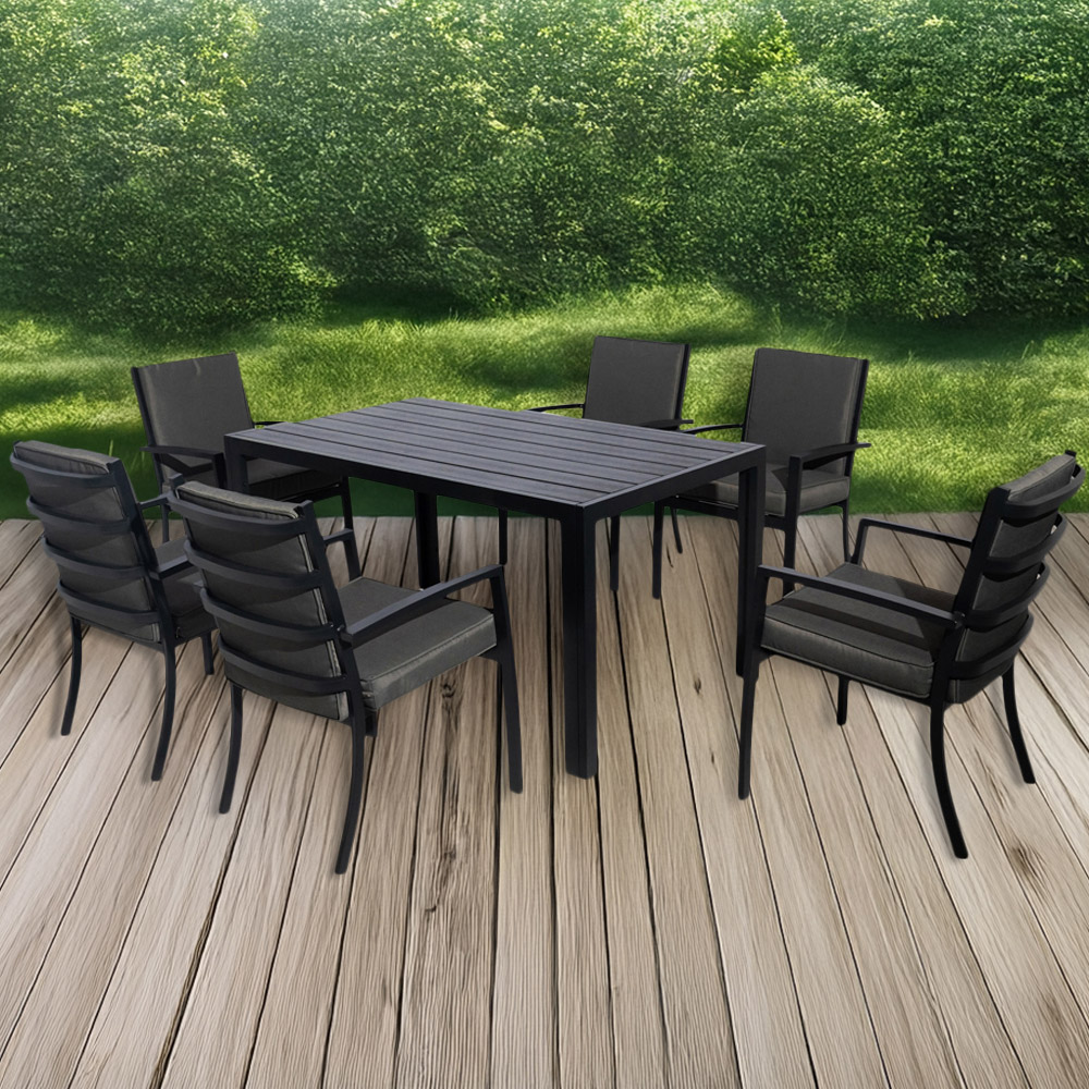 Furniture One 6 Seater Aluminium Garden Dining Set