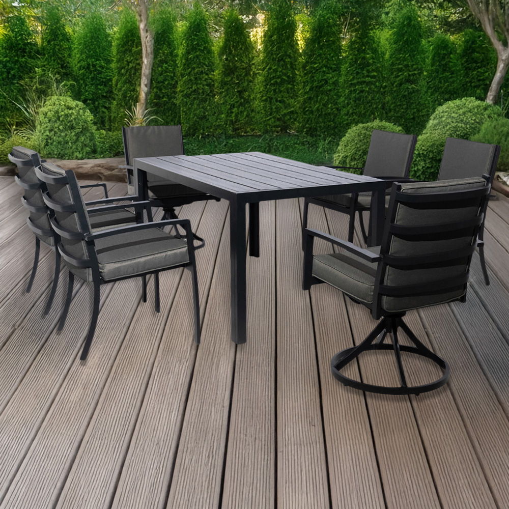 Furniture One 6 Seater Aluminium Garden Dining Set