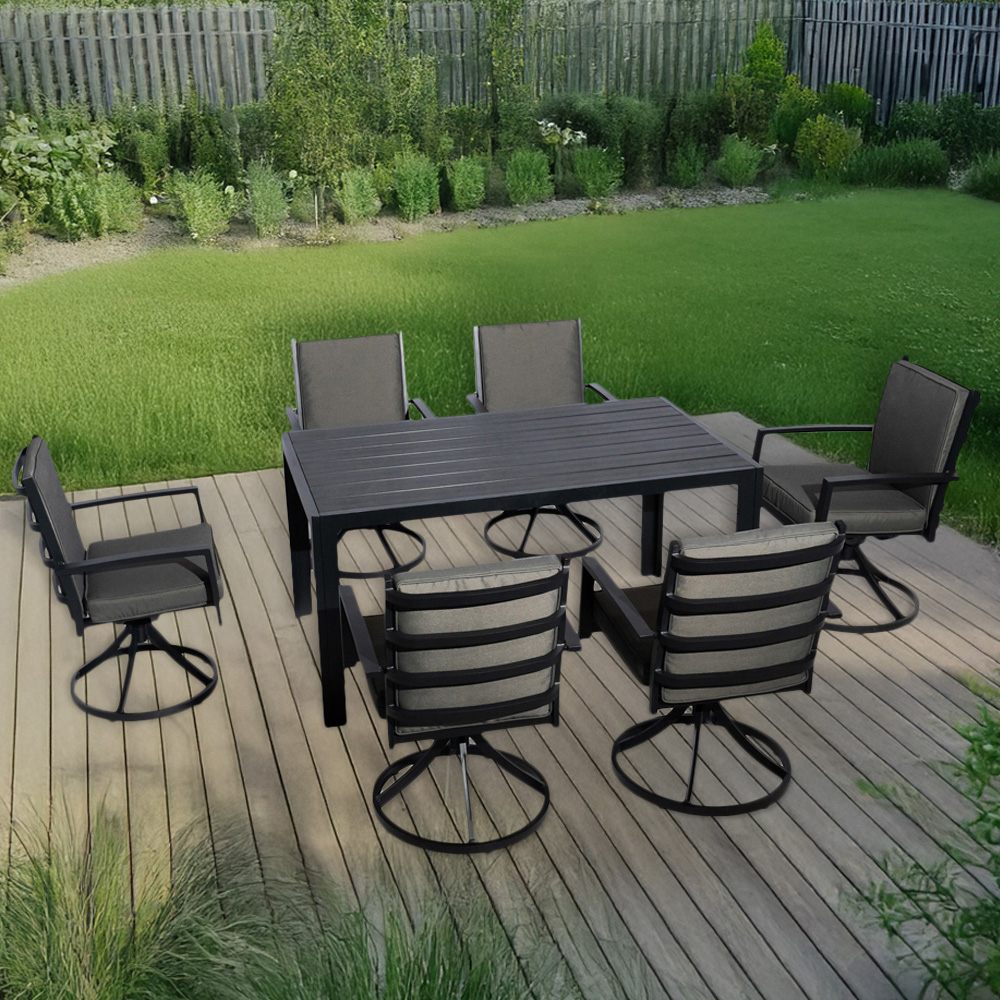 Furniture One 6 Seater Aluminium Garden Dining Set