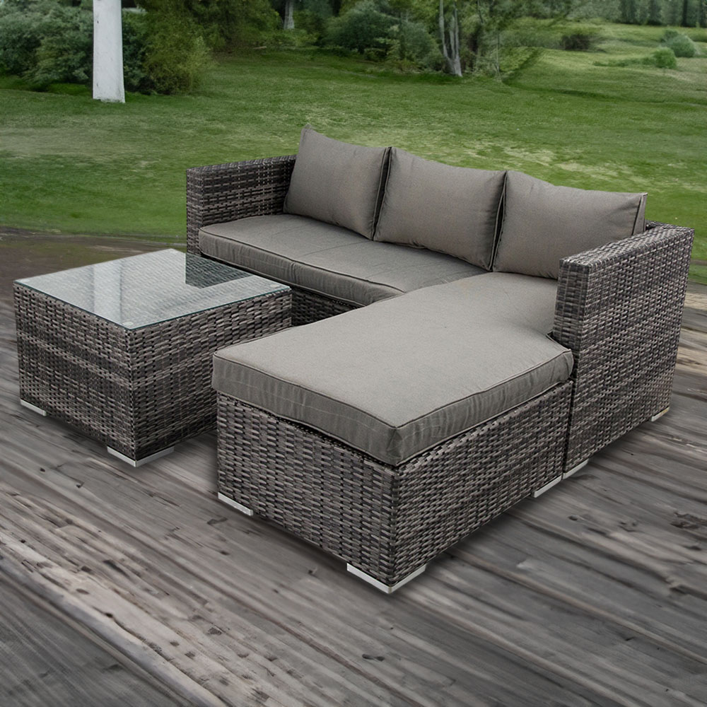 Furniture One 4 Seater Garden Corner Sofa Set