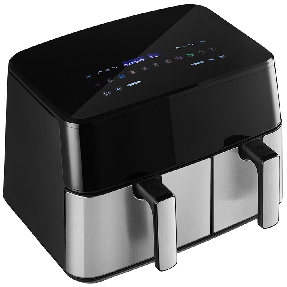 Living and Home DM0863 6.5L and 3.5L Large 2-Compartment Touchscreen Air Fryer