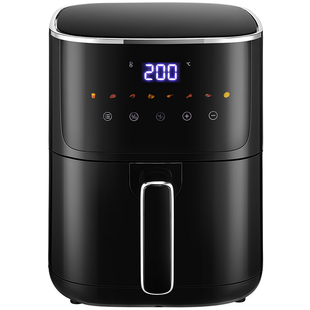Living and Home DM0866 4.7L Black Touchscreen Air Fryer with Adjustable Temp