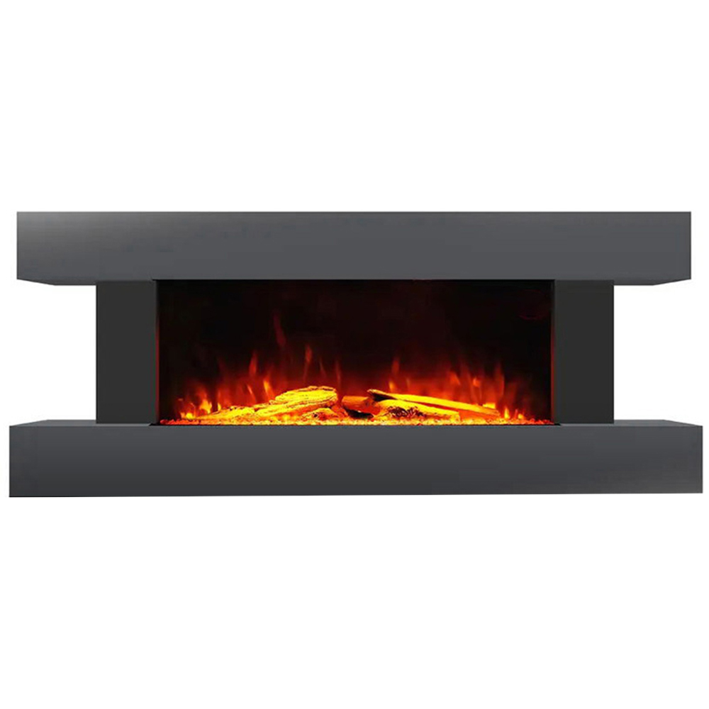 Living and Home Multicolour Electric Stainless Steel Flames Wall Mounted Fireplace 52 inch