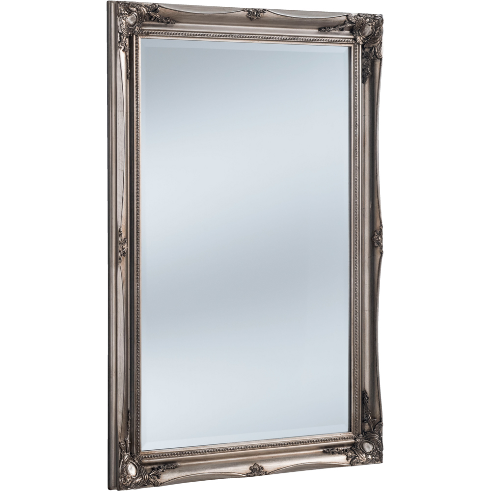 Yearn Silver French Style Carved Bevelled Mirror 90 x 65cm