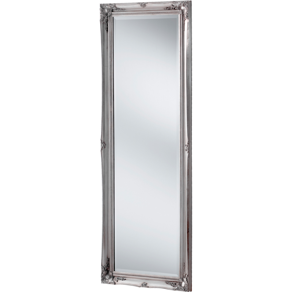 Yearn Silver French Style Carved Full Length Tall Bevelled Mirror 166 x 60cm
