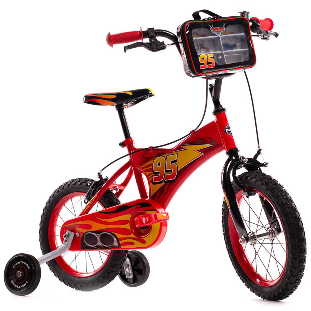 Huffy Disney Cars 14 inch Kids Bike - Red - Steel Frame - Training Wheels
