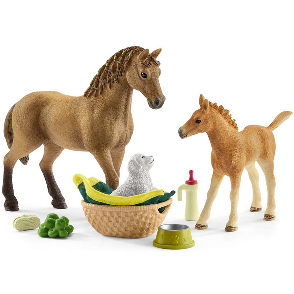 Schleich Horse Club Sarah's Baby Animal Care Toy Playset