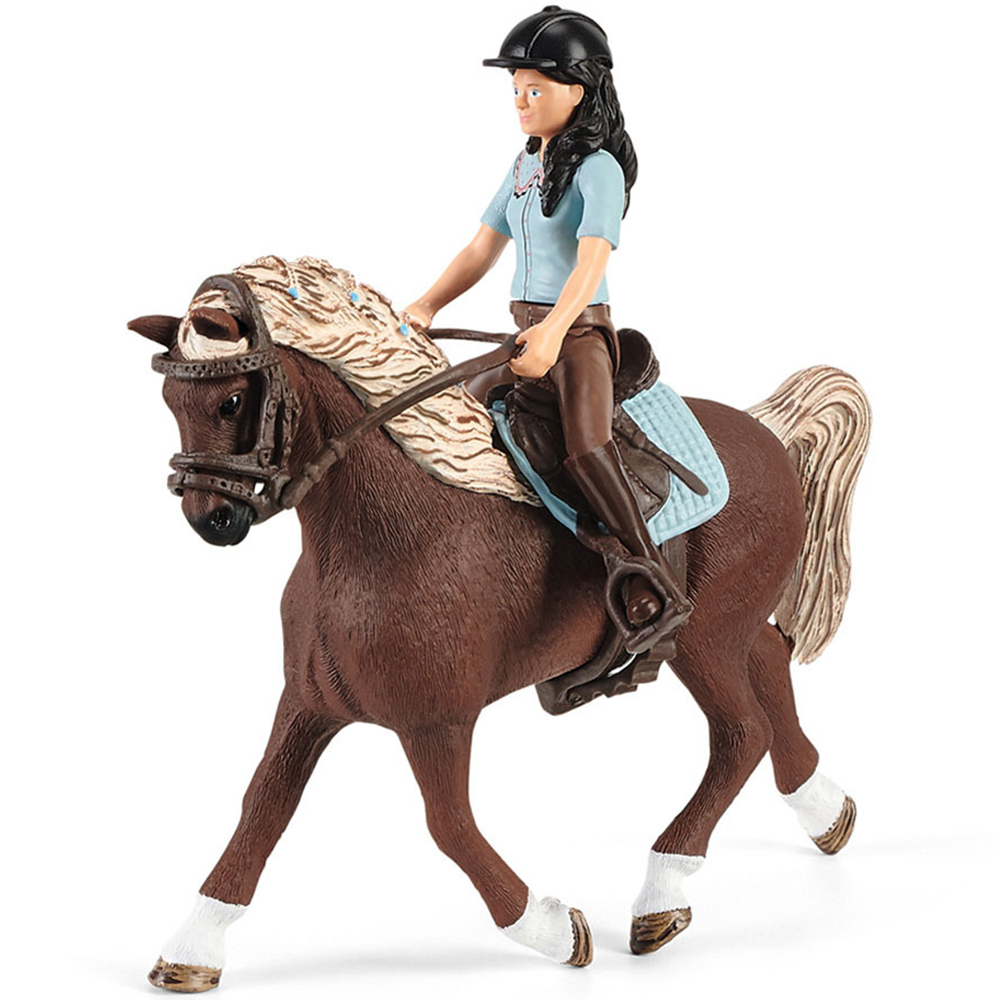 Schleich Horse Club Washing Area with Horse Club Emily and Luna Toy Playset