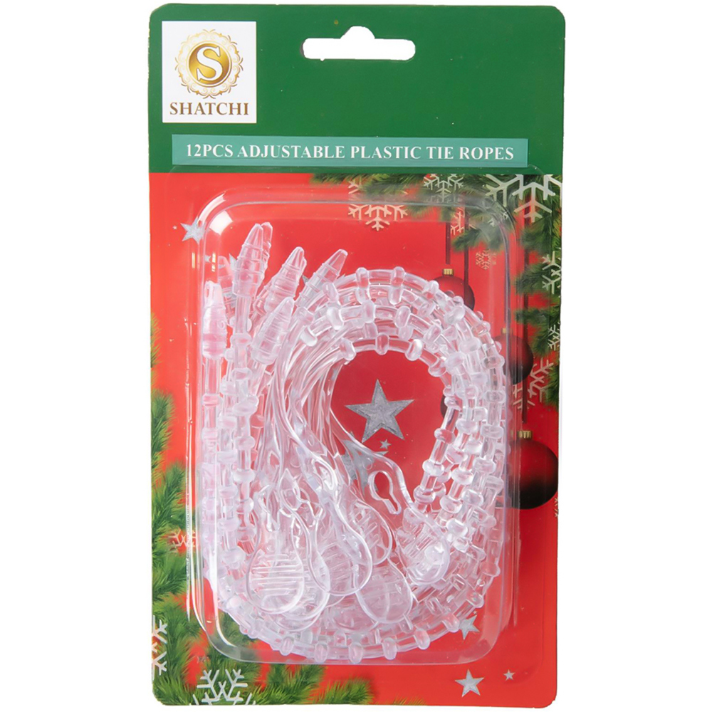 Shatchi Clear Cable Ties 12 Pack