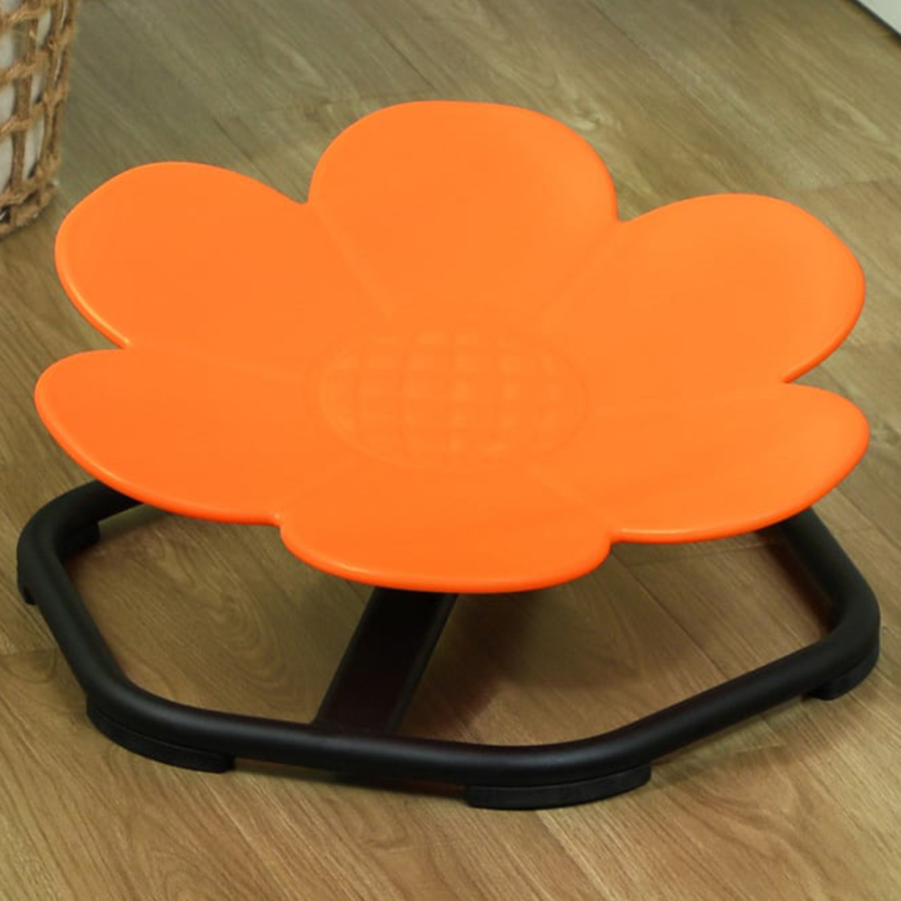 AIYAPLAY Orange and Black Sensory Spinning Chair - Wilko