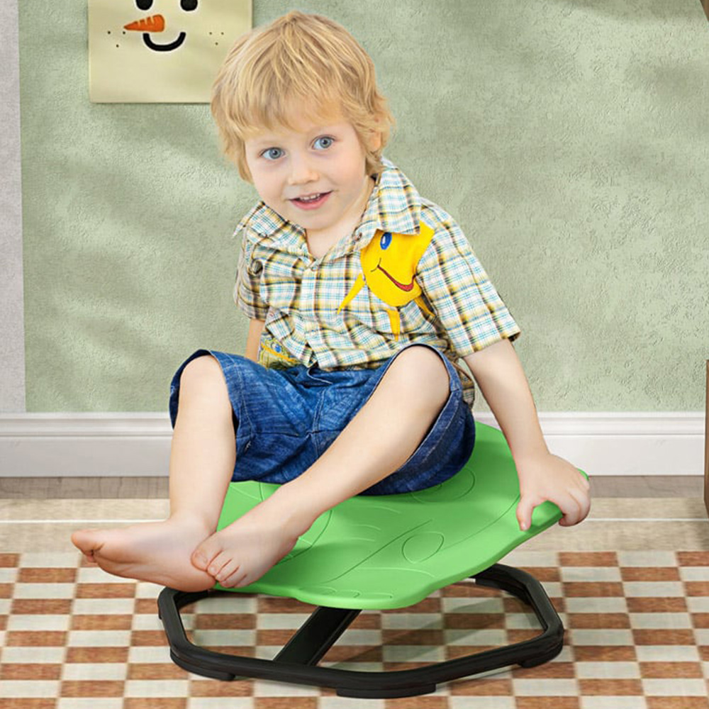AIYAPLAY Green and Black Sensory Spinning Chair