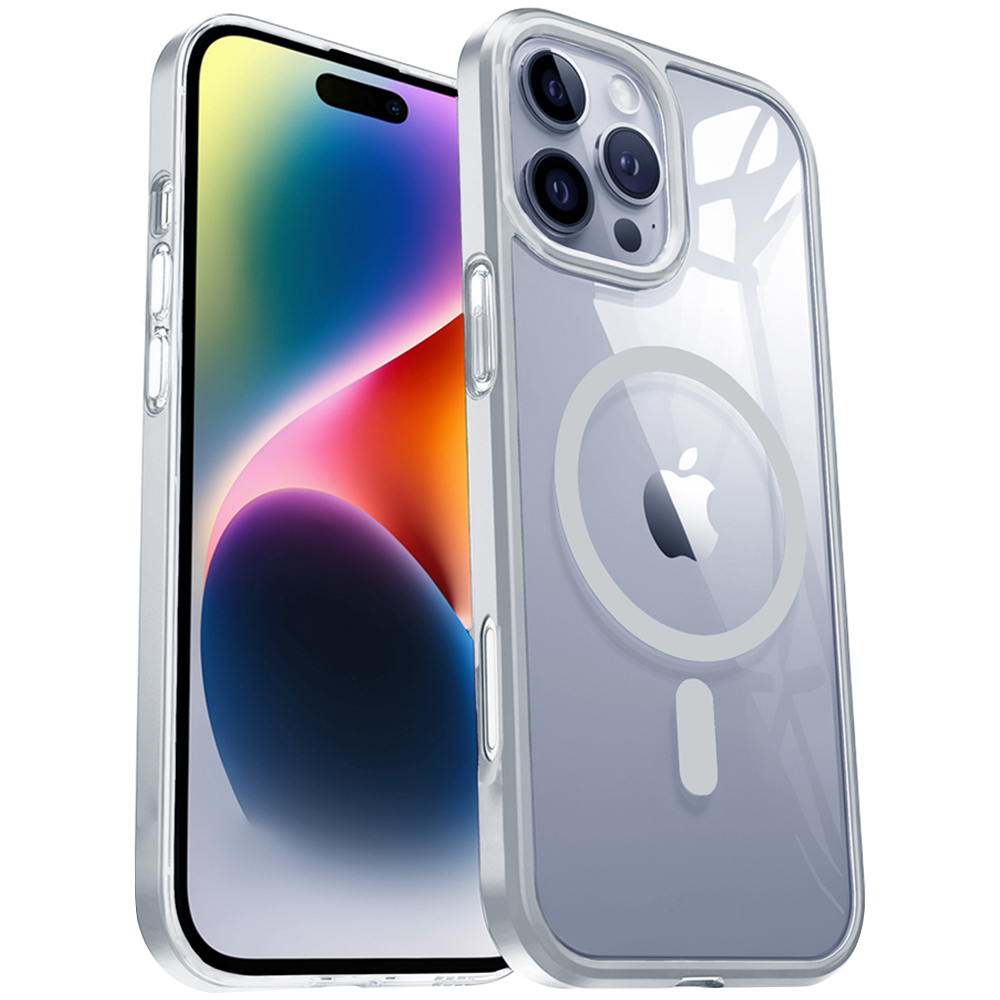 Dyzi Magnetic Natural Titanium Clear Case For iPhone 16 Pro Max