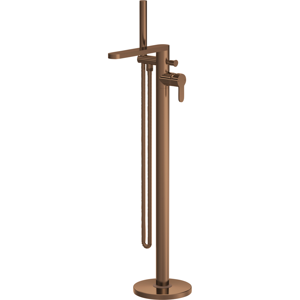 nuie Brushed Bronze Freestanding Bath Shower Mixer