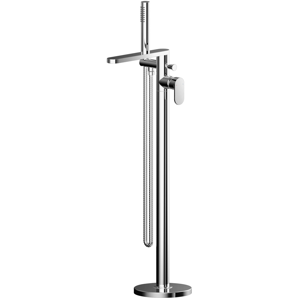 nuie Chrome Freestanding Bath Shower Mixer