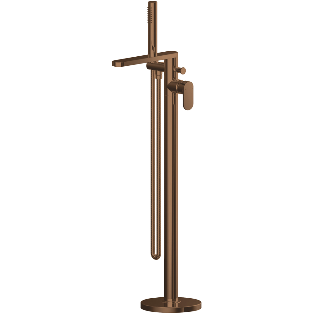 nuie Brushed Bronze Freestanding Bath Shower Mixer