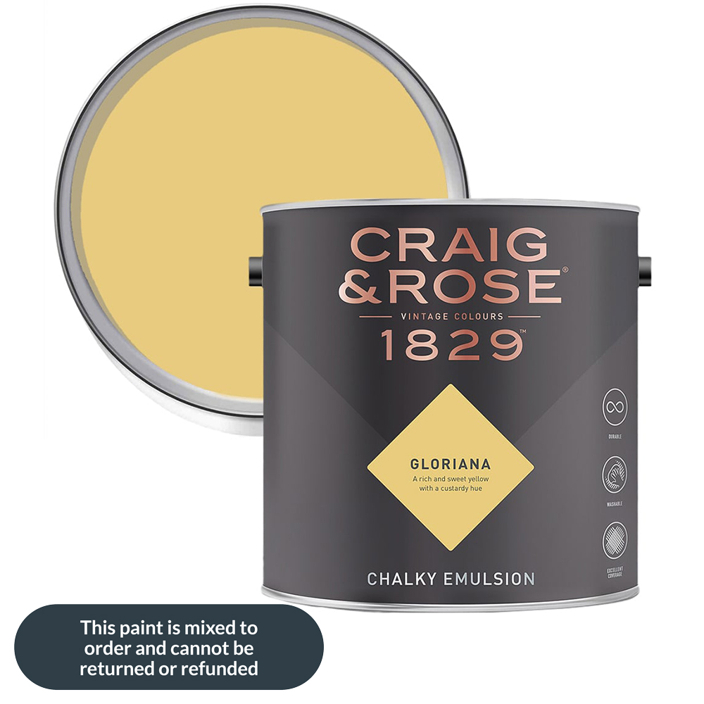 Craig & Rose 1829 Vintage Walls and Ceilings Gloriana Chalky Matt Emulsion Paint 2.5L