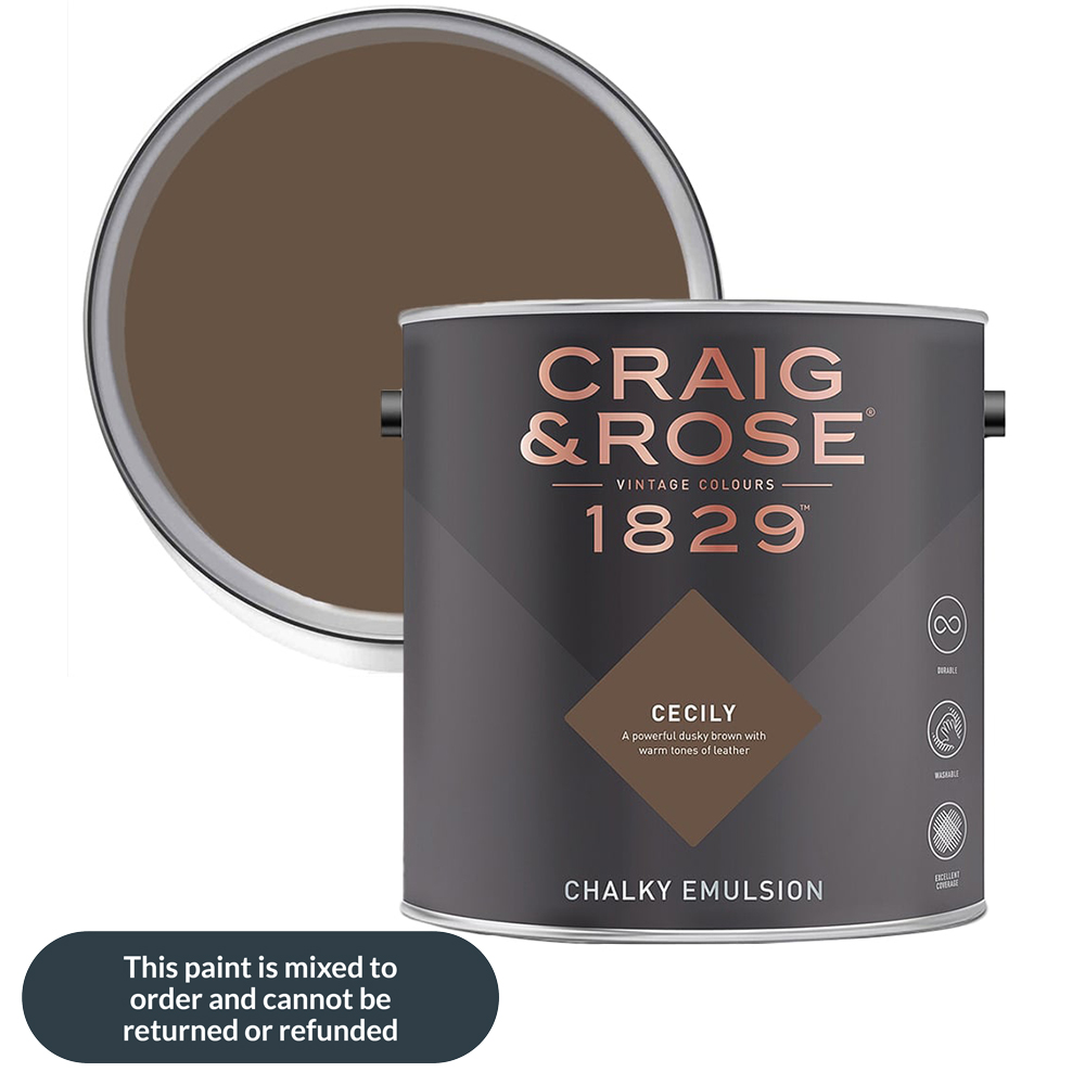 Craig & Rose 1829 Vintage Walls and Ceilings Cecily Chalky Matt Emulsion Paint 2.5L