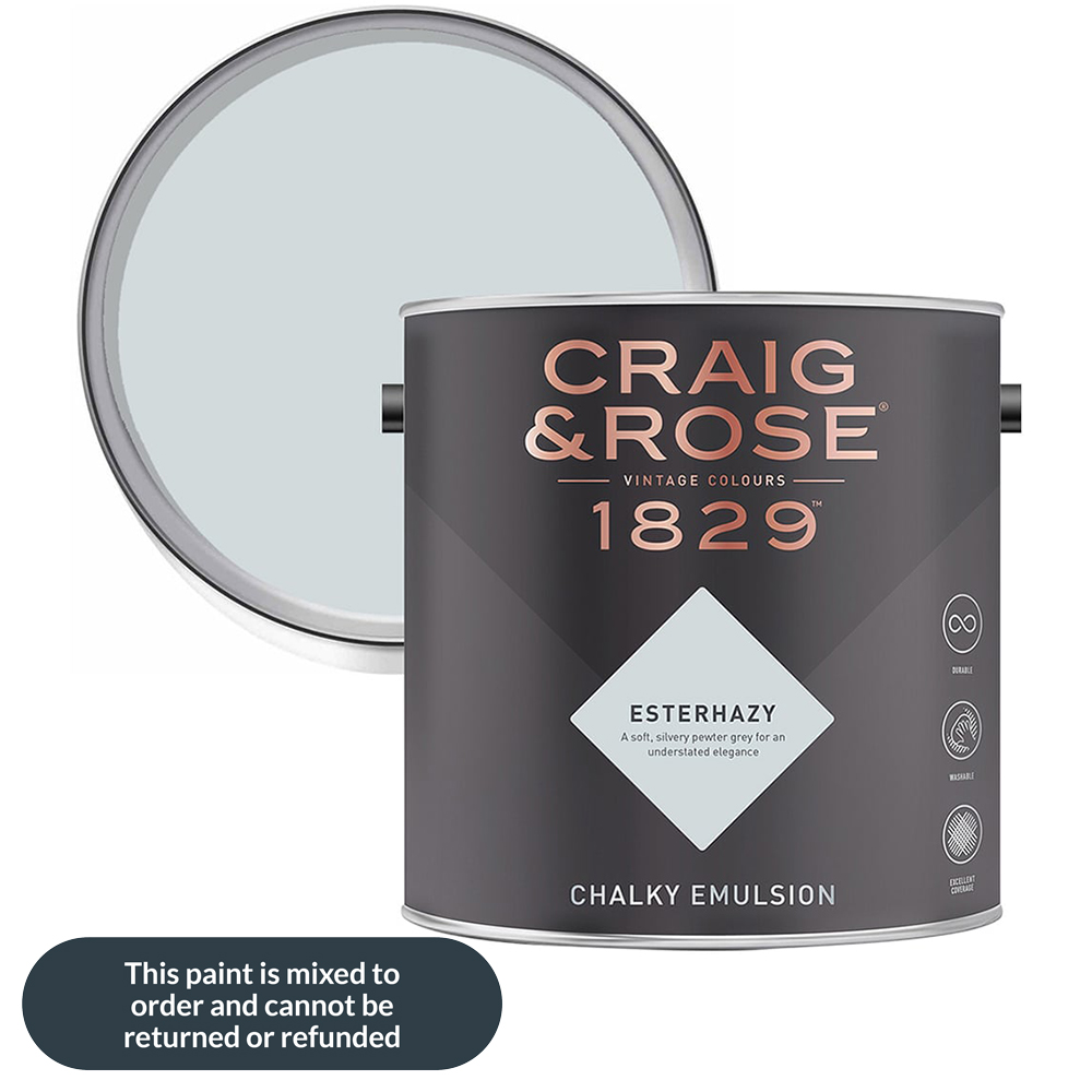 Craig & Rose 1829 Vintage Walls and Ceilings Esterhazy Chalky Matt Emulsion Paint 2.5L