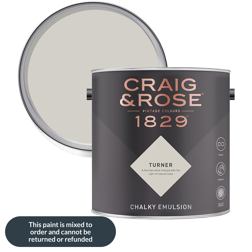 Craig & Rose 1829 Vintage Walls and Ceilings Turner Chalky Matt Emulsion Paint 2.5L